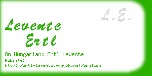 levente ertl business card